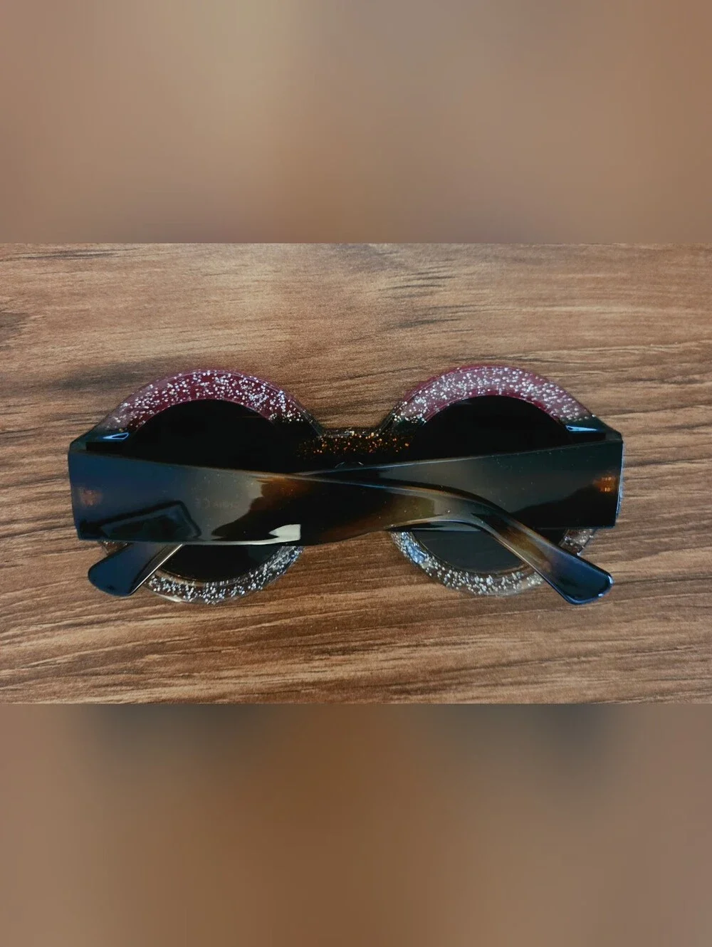 Pink And Gold Sparkle Sunglasses